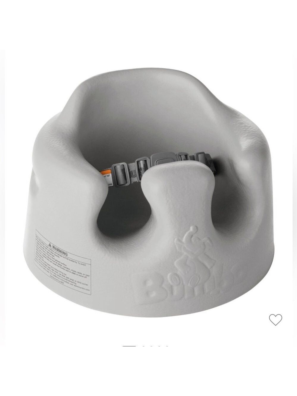 Bumbo Baby Foam Floor Seat With Adjustable Safety Restraint Strap Belt In Gray